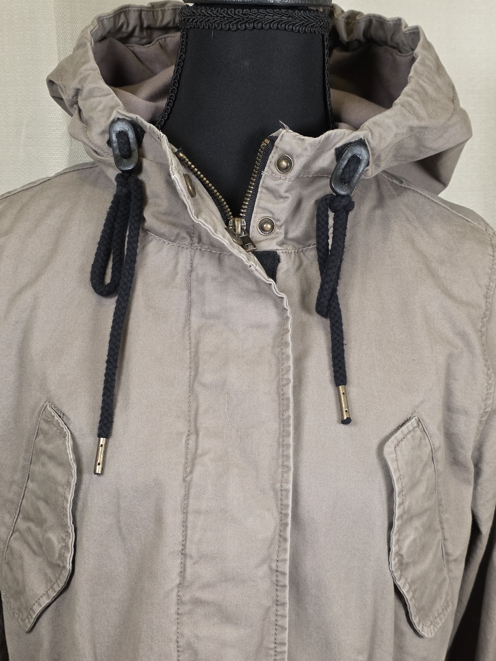Day to Day Blu Pepper Taupe Utility Anorak Jacket Small - Picture 5 of 14